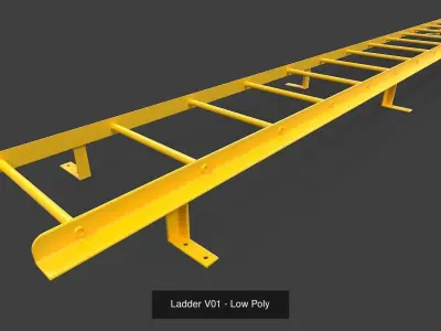 Ladders Collection - Low Poly ladder 3D Model Pack