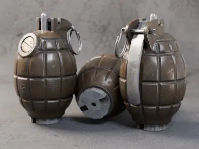 No36 Hand Grenade - Game and VFX-Ready Low-poly 3D model