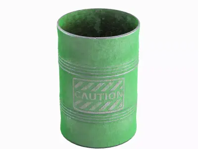 Old Steel Barrel 03 Low-poly 3D model purchase
