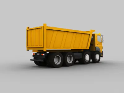 Lowpoly Dumper Truck Low-poly 3D model