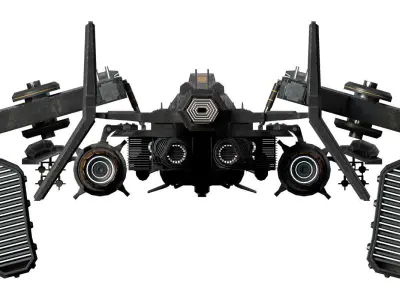 Battle plane Low-poly 3D model