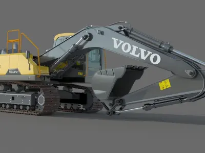 Volvo EC220EL Excavator 3D model