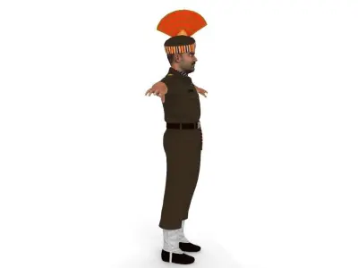 soldier indian Low-poly 3D model
