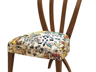 Dining Chair Low-poly 3D model