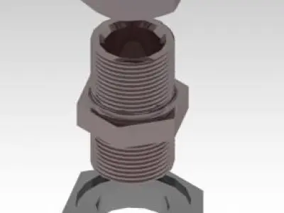 ValveVentil male threaded adapter Free 3D model