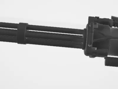 Minigun 3D stage light Low-poly 3D model