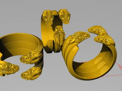 SNAKE ring Free 3D model
