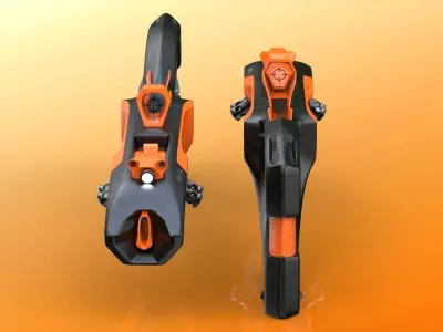 clerk 1 sci fi gun Low-poly 3D model