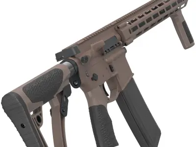 3d model DDM4V7 rifle - tan 3D model