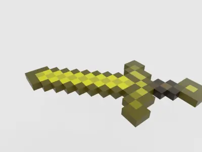 Minecraft Sword Pack Low-poly 3D model Low-poly 3D model