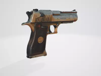 Realistic sea Eagle Pistol Low-poly 3D model