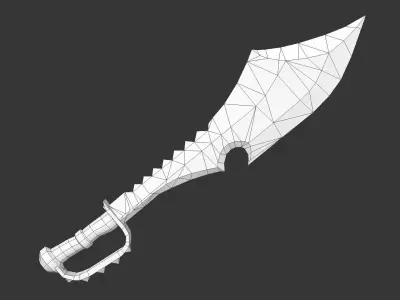 Sword Low-poly 3D model 46