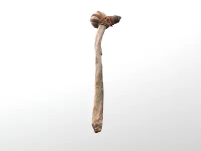 Real Primitive Axe Stone  Low-poly 3D model