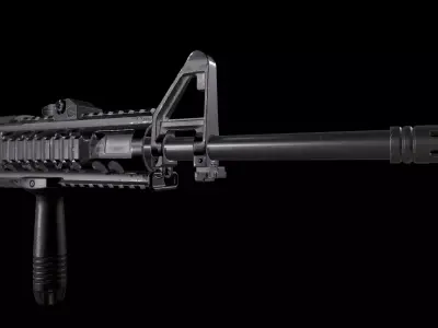 M16A4 Rifle Low-poly 3D model