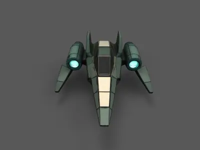 AstraNova Starfighter Low-poly 3D model