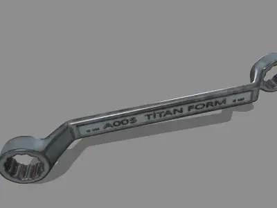 wrench Low-poly 3D model 11