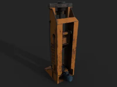 Railway Lifting Jack and Electronics Set Low-poly 3D model