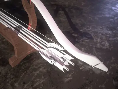 HIE Game Ready Bow D180302 Low-poly 3D model