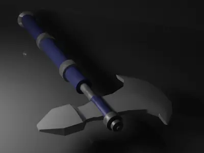 Weapon set axe Free low-poly 3D model