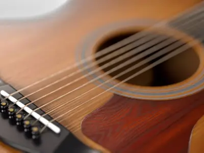 Guitar Low-poly 3D model