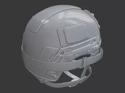 Modern Military Combat Helmet 3D Printable  3D print model