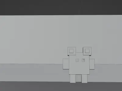 Model of Pixel Frog 3D model