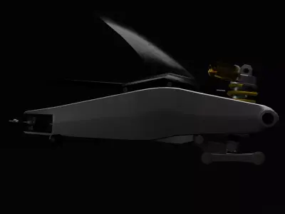Motorcycle Swingarms Set with Prolink Suspension Low-poly 3D model