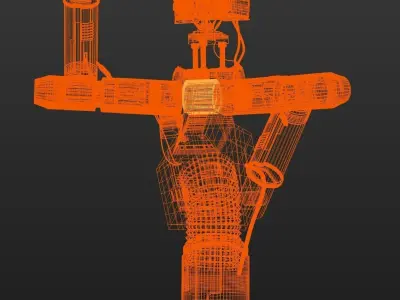 Robot with arms 3D model