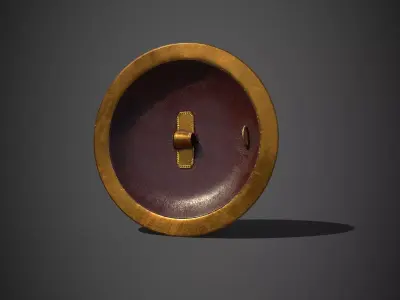 Aspis hoplite shield Low-poly 3D model