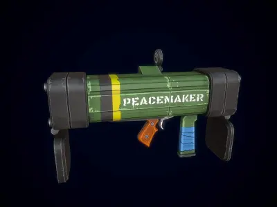 Stylized Rocket Launcher Low-poly 3D model buy