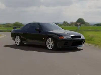 Nissan Skyline R32 GTR Free low-poly 3D model