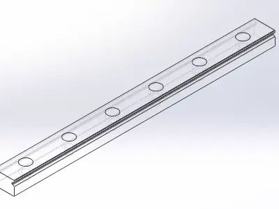 MGN12 Linear Rail Pack 150 300 450mm High-Precision CAD STEP 3D model