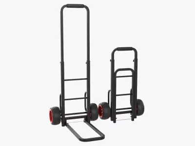 Transporting cart foldable 3D model