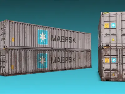 Shipping Container 01 Low-poly 3D model