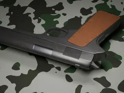 1911 Pistol Low-poly 3D model