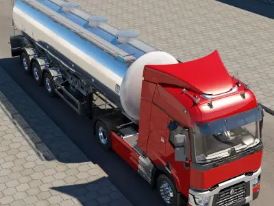 Renault T Tanker Truck 3D model