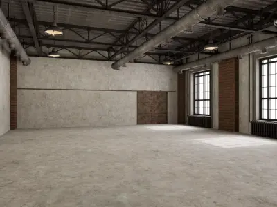 industrial loft interior 3D model