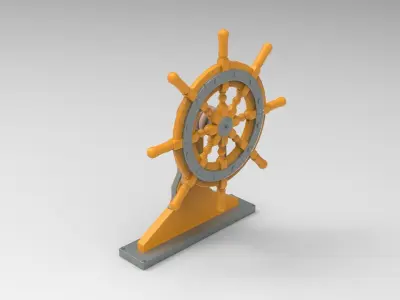 Ship Wheel 3D model