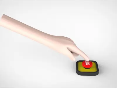emergency button 3D model