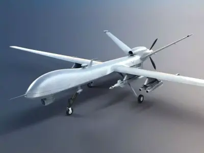Military Combat Drone 3D model