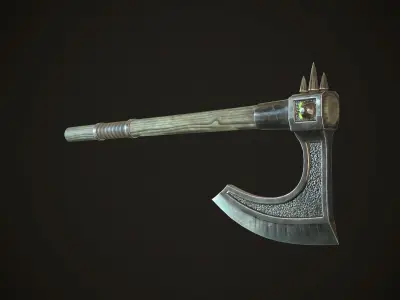 Undead  Axe Low-poly 3D model