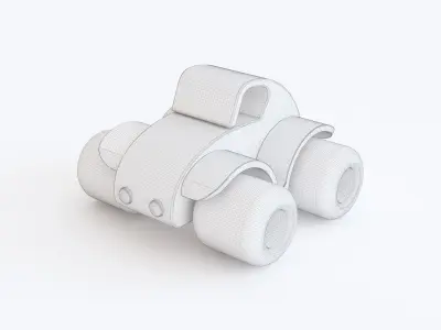 Wooden toy car 15 3D model