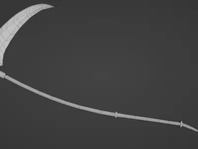 great scythe from Darksouls Low-poly 3D model