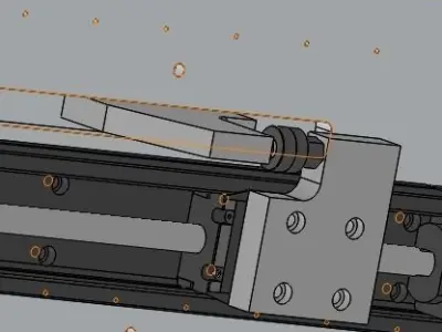 Ultra long stroke slide rail module-fine tuning 3D model