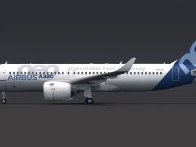 Airbus A320neo 3D model buy