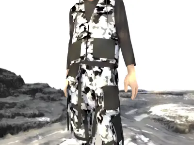 3d character Army Camoflouge  3D model