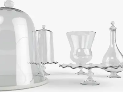Antique Glassware 3D model