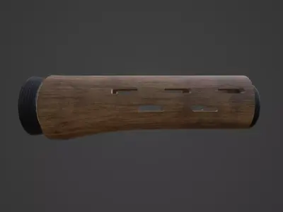 ADAR Handguard and Stock Low-poly 3D model