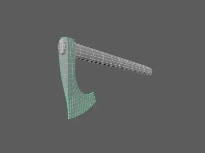 Axe Tool Low-poly 3D model purchase