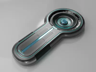 Futuristic Thermal Machine Low-poly 3D model